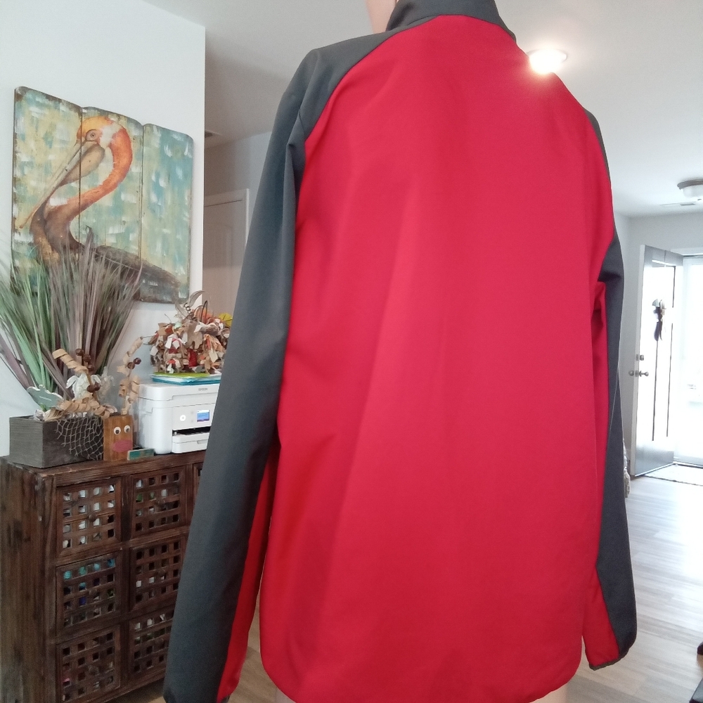Nike Georgia Red Raiders Men's Size M Dri-Fit Zippered Jacket Red And Black - Picture 7 of 12